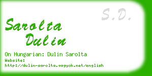 sarolta dulin business card